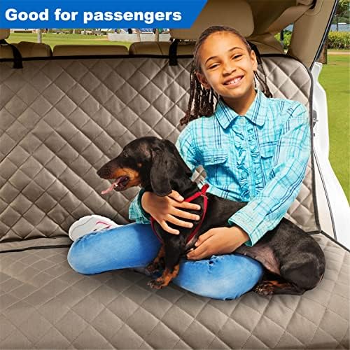 VIEWPETS Bench Car Seat Cover Protector, Waterproof Heavy-Duty, Khaki - Image 4