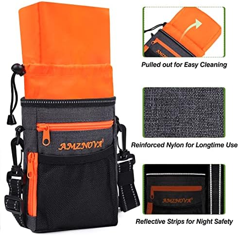 AMZNOVA Dog Treat Pouch Treatnow Dog Treat Bag, 6 Cups, Heather Black - Image 6