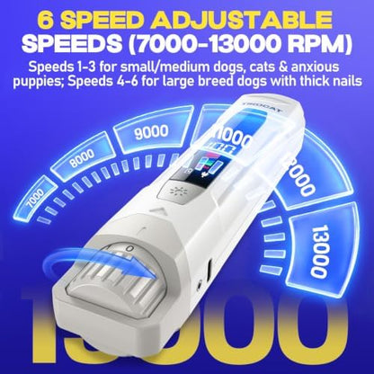 Whisper-Quiet Dog Nail Grinder 50%More Power for Sensitive Dogs,Cat - Image 3