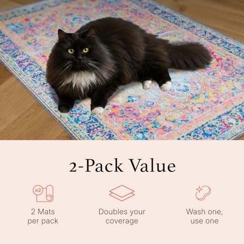 Lovewag Cat Litter Mat, Litter Box Mat, Sage Forest, 28x41, 2 Pack - Image 4