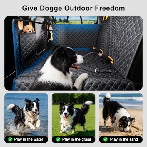 Dog Car Seat Cover for Back Seat, XL Hard Bottom Dog Seat Extender, 800 lb Capacity Truck Back Seat Cover for Dogs, 0.4 in Honeycomb Board, 1.5 in Reinforced Support Straps for Full-Size SUVs & Trucks - Image 5
