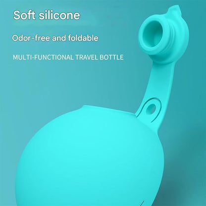 Foldable Pet Water Bottle for Travel, 2 in 1 Portable Dog Water Bottle, 304 Stainless Steel Compact Dog Drinking Bottles Leak Proof & Silicone Bowl for Walking Hiking (2PCS,B)