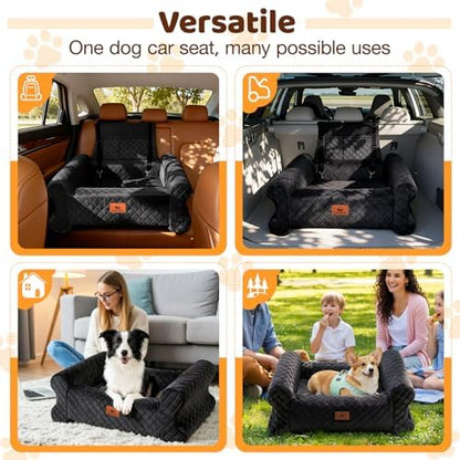 Dog Car Seat for Medium/Large Dogs up to 60LBS Memory Foam Dog Booster Seat - Image 4