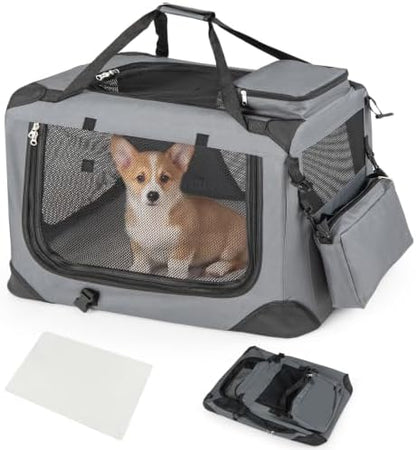 Giantex Collapsible Soft Dog Crate, 24 Inch Portable Travel Dog Kennel by Giantex