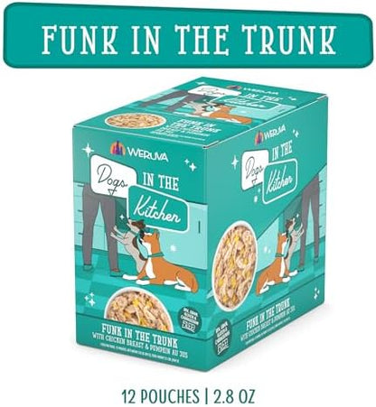Weruva Dogs in The Kitchen, Funk in The Trunk with Chicken Breast & Pumpkin Au Jus Dog Food, 2.8Oz Pouch (Pack of 12) - Image 4
