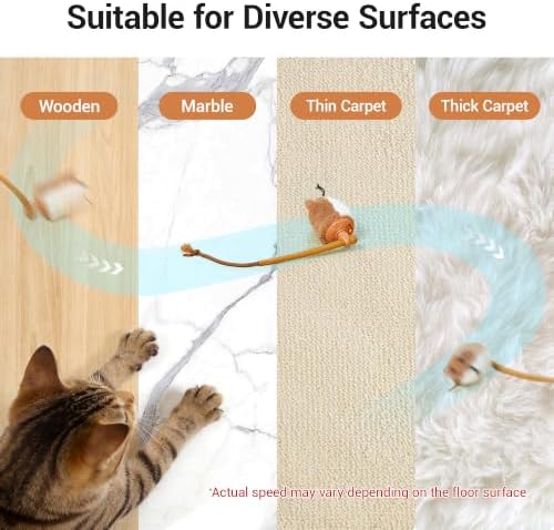 Potaroma Interactive Cat Toy Rechargeable Motion Activated Rolling Mouse - Image 6