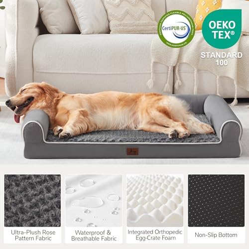 Orthopedic Large Dog Bed，Washable Dog Couch for XL Senior Dogs - Image 4