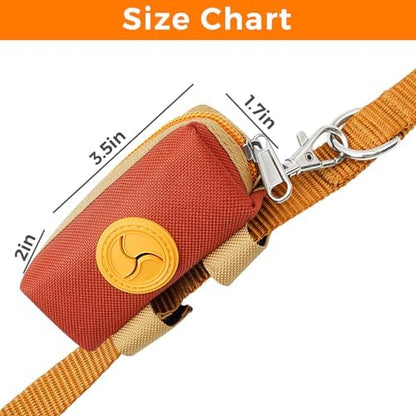Dog Poop Bag Holder for Leash, Large-Capacity Canvas Pouch, Brown - Image 6