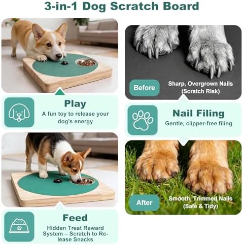 Dog Nail Scratch Board with Treat Board, Stress-Free Nail Care for Dog - Image 7