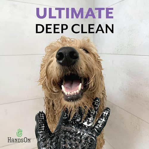 H HANDSON Pet Grooming Gloves - Patented #1 Ranked, Award Winning Shedding, Bathing, & Hair Remover Gloves - Gentle Brush for Cats, Dogs, and Horses (Green, Junior) - Image 4