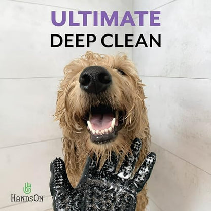 H HANDSON Pet Grooming Gloves - Patented #1 Ranked, Award Winning Shedding, Bathing, & Hair Remover Gloves - Gentle Brush for Cats, Dogs, and Horses (Green, Junior) - Image 4