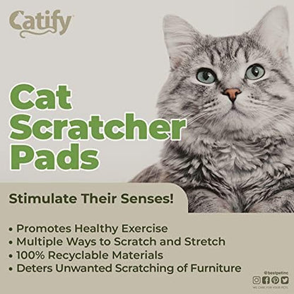 Best Pet Supplies Catify Cat Scratcher Pads - Narrow, 4-Pack - Image 4
