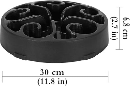 Dog Bowl Slow Pet Feeders Non Skid Bowl Dog Water Bowl Dry Food Bowl Slow Feeder Fun Bowl Slow Eating Bowl for Small Dog Large Dog Medium (Black, L)