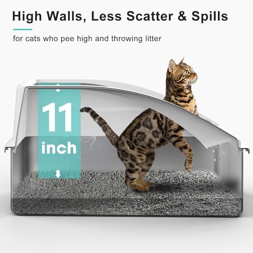 AIPERRO Stainless Steel Litter Box | XL Enclosed Cat Litter Boxes with Lid - Image 4