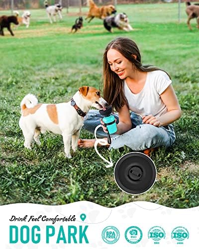 lesotc Dog Water Bottle, Portable Water Dispenser with Bowl, Leak Proof Pet Travel Squeeze Bottle, Puppy Essentials Dog Stuff Accessories for Outdoor Walking, Hiking, Camping - Image 3