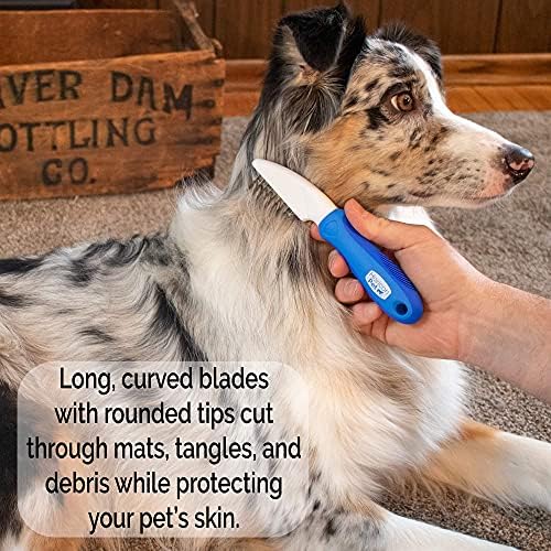 Ultimate Pet Dematting & Deshedding Set - 3 in 1 Grooming Tool Set - Dual Sided Undercoat Rake, Dematting Razor Comb & Detangling Pet Comb - Image 7
