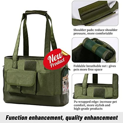 Dog Carrier, Cat Carrier, Pet Carrier, Foldable Waterproof Premium Oxford Cloth Dog Purse, Portable Bag Carrier for Small to Medium Cat and Small Dog - Image 3