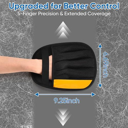 Electrostatic Pet Hair Removal Glove, Five-Finger, Grooming Mitt - Image 2