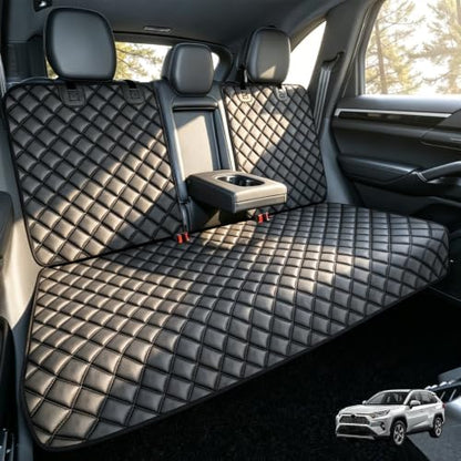 Car Rear Seat Protector, PU Leather Dog Bench Seat Cover for Back Seat by Btefd