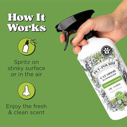 Pet-Pourri Air + Fabric, Cat Odor Home Deodorizer Spray, Bamboo, 16 Fl Oz - Image 6