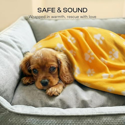 LINENLUX Fleece Dog Blankets 6-Pack, Soft Stretchy for Small Medium Puppy - Image 4
