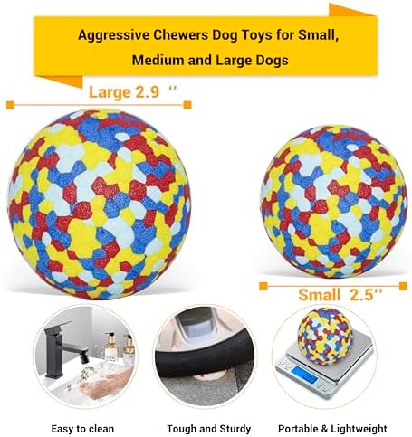 Dog Balls Toys for Aggressive Chewers(2 Pack) - Image 3