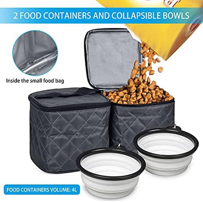 BAGLHER 丨Dog Travel Bag,Airline Approved Pet Supplies Backpack, Dog Travel Backpack with 2 Silicone Collapsible Bowls and 2 Food Baskets. - Image 7