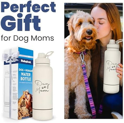 Rubyloo Dog Mom Water Bottle with Detachable Bowl for Dog Lovers - Image 5