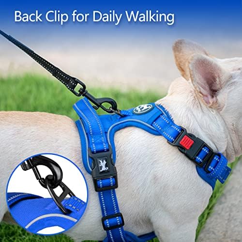 PoyPet No Pull Dog Harness, Reflective Vest with 2 Leash Clips & Handle - Image 3