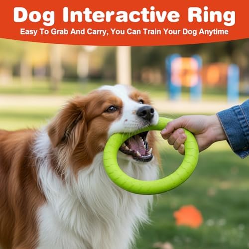 6 Pack Dog Toy Dog Training Ring for Outdoor Aggressive Durable Pet Chewers Fetch Toys Disc Floating Puppy Ring for Large Medium Puppy Training and Teeth Cleaning (7.17 Inch) - Image 7