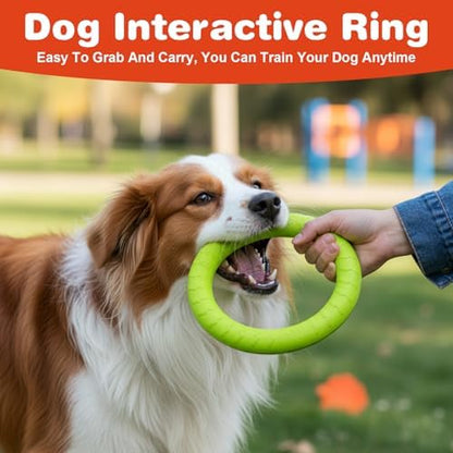 6 Pack Dog Toy Dog Training Ring for Outdoor Aggressive Durable Pet Chewers Fetch Toys Disc Floating Puppy Ring for Large Medium Puppy Training and Teeth Cleaning (7.17 Inch) - Image 7