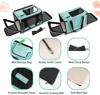 GAPZER Small Dog Carrier Yorkshire Puppy Softshell Chihuahua Transport Cage - Image 3