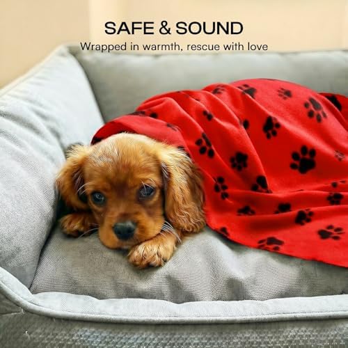 LINENLUX Fleece Dog Blankets 6-Pack, Soft Stretchy for Small Medium Puppy - Image 4