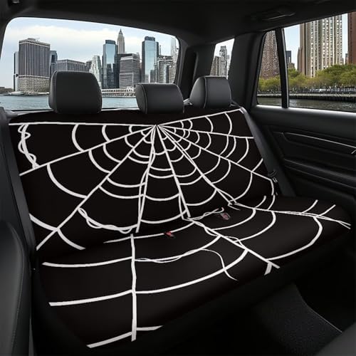 Spider Web Car Rear Seat Covers,Auto Back Seat Protector Decoration Non-Slip Mat Flat Cloth Vehicles Rear Bench Cover for Women Men - Image 7
