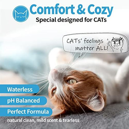 Mooncat Long Hair Cat Shampoo & Grooming Brush Set — Waterless, No Rinse - Image 2