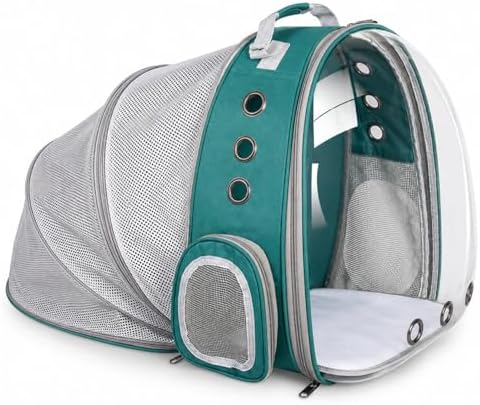 Expandable Cat Carrier Backpack with Bubble Window, Green by TOYSINTHEBOX