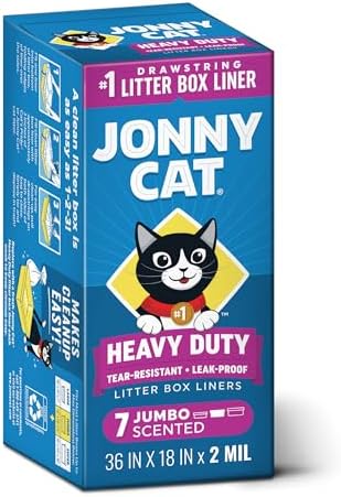 Jonny Cat Heavy Duty Tear-Resistant Litter Box Liners: Scented Jumbo 7ct by JonnyCat