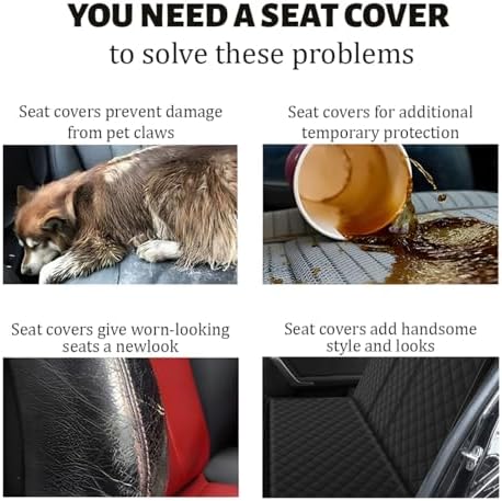 Dog Car Seat Cover for Back Seat, Waterproof Non-Slip Automotive Pet Bench Seat Pad Cover, Soft Vehicle Dog Middle Armrest Pet Backseat Bed Mat Protector, Universal Fit (Black) - Image 4