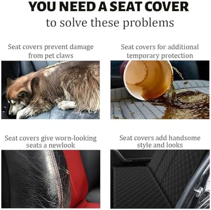 Dog Car Seat Cover for Back Seat, Waterproof Non-Slip Automotive Pet Bench Seat Pad Cover, Soft Vehicle Dog Middle Armrest Pet Backseat Bed Mat Protector, Universal Fit (Black) - Image 4