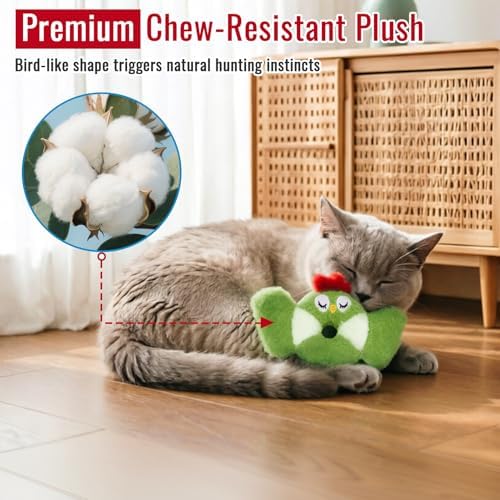 Retro Shaw Cat Toys Birds Catnip Chew Toys for Indoor Cats Kittens 3 Pack - Image 4