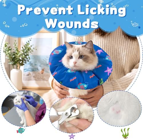 Soft Cat Cone, Medium Waterproof Cat Recovery Collar - Image 5