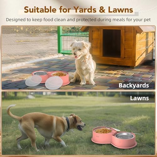 Newget 304 Stainless Steel Dog Bowl Set with Lids, 24oz Foldable Pet Dishes - Image 6