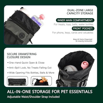 Dog Training Treat Pouch Hands-Free Waterproof with Adjustable Waist Strap - Image 3