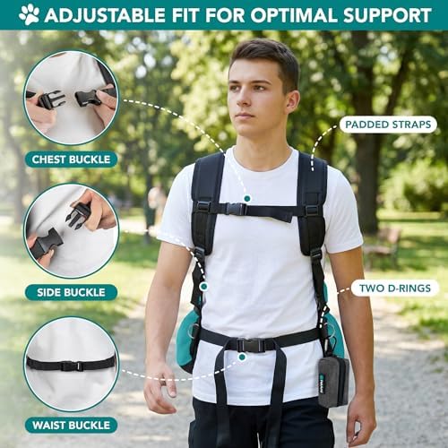 PetAmi Dog Carrier Backpack, Hands Free Front Pet Carrier, 14lbs, Teal Blue - Image 5