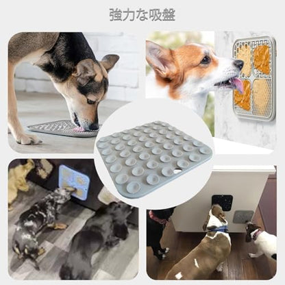 Dog Lick Mat, Dog Slow Feeder, Non-Slip Design Lick Mat for Dogs and Cats, Boredom and Anxiety Reducer,Suitable for Treats, Yogurt, Peanut Butter (1Pack Grey) - Image 4
