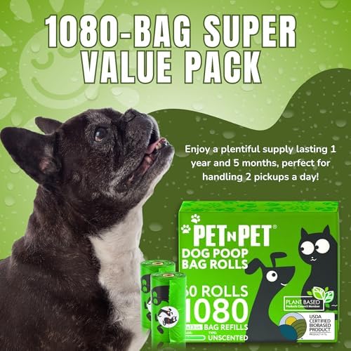 Pet N Pet Poop Bags for Dogs, 1080 Count, Plant Based, Unscented, Green - Image 4