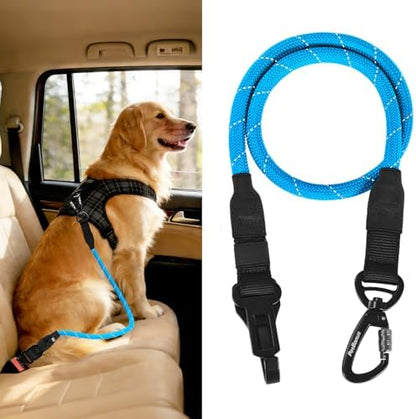 PetBonus Dog Seat Belt for Car, Durable Rope Dog Car Harness for Vehicle by Petbonus