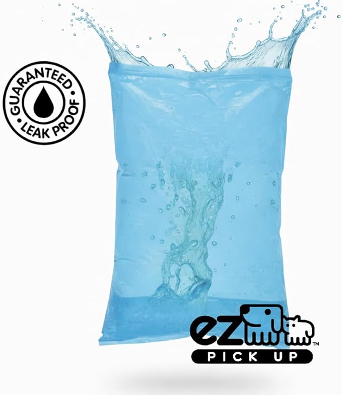 EZ Pick Up - 1000 Count Pet Dog Waste Bags, with Dispenser, Blue 9"x12", 50 Rolls, 1000 Poop Bags