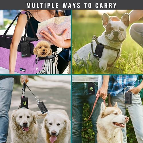 PetAmi Dog Poop Bag Holder for Leash, Pet Waste Bag Dispenser, Black 2PK - Image 5