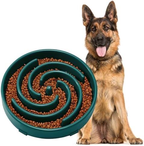 JASGOOD Slow Feeder Dogs Bowl for Large Medium Dogs,Anti-Gulping Pet Slower Food Feeding Bowls Stop Bloat,Preventing Choking by JASGOOD